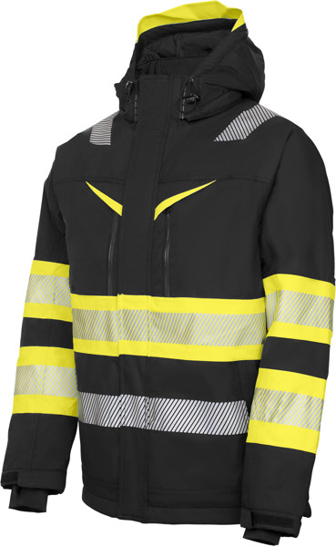 Waterproof Safety Jacket ProJob | 6446 Jacket Padded - Hi Vis Yellow / Black / 3XL