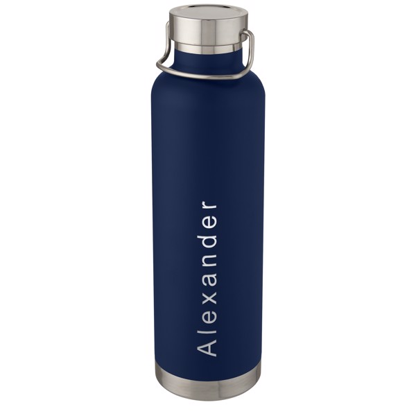 Bouteille de sport Thor de 1 L avec isolation par le vide et couche de cuivre - Bleu foncé