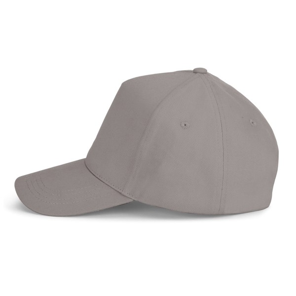 ASHTON. Čepice ze 100% bavlny (260 g/m²) s 5 panely - Světle Šedá