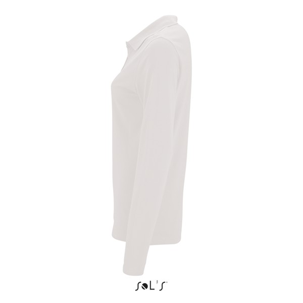 Sol's Perfect Lsl Women - Long-Sleeve Piqué Polo Shirt - White / L