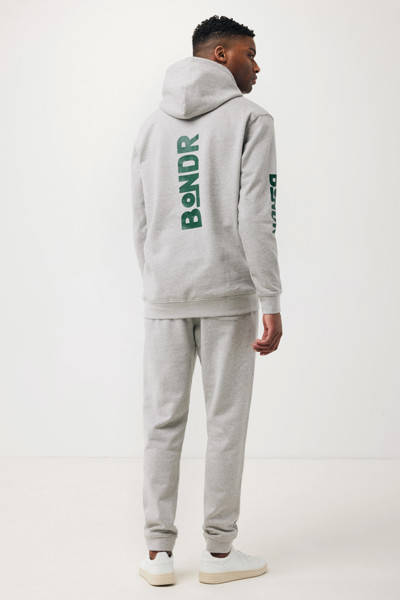 Sweat à capuche en coton recyclé et non teinté Iqoniq Torres - Heather Grey / XL