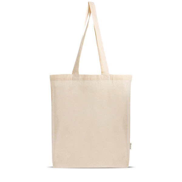 Sac En Coton Recyclé, Fond À Soufflet, 140G/M² - Ecru