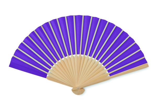 Eventail en bambou Fanny Paper - Violet