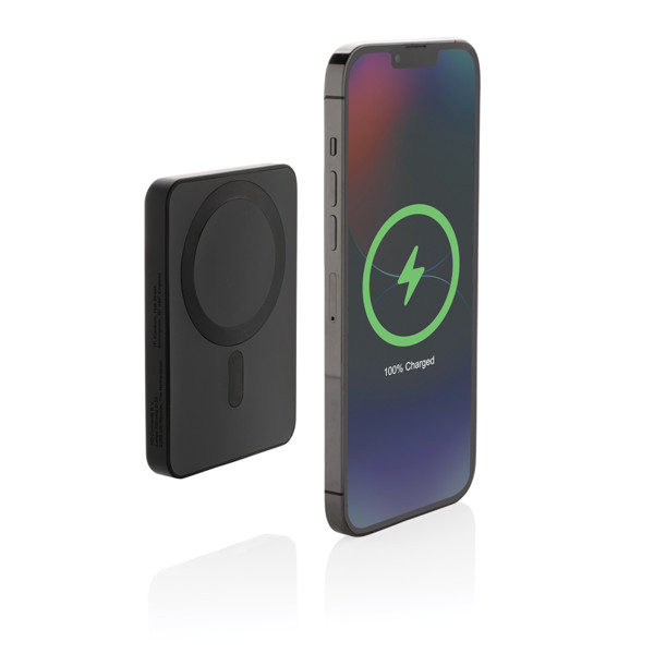 Powerbank magnétique 5000mAh en plastique RCS Magnetix - Noir