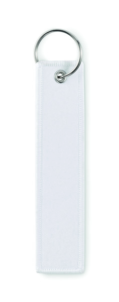 Obesek za ključe PET,130x30 mm - Bela