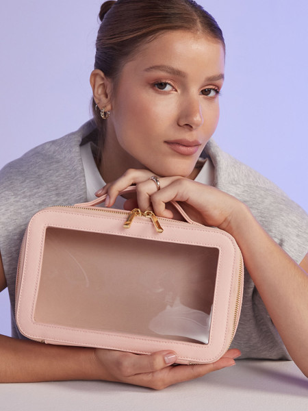 Boutique Clear Window Travel Case - Oyster