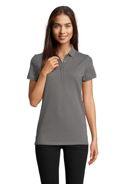 POLO PIQUÉ COM CARCELA OCULTA PARA SENHORA - NEOBLU OWEN WOMEN - Cinzento claro 
