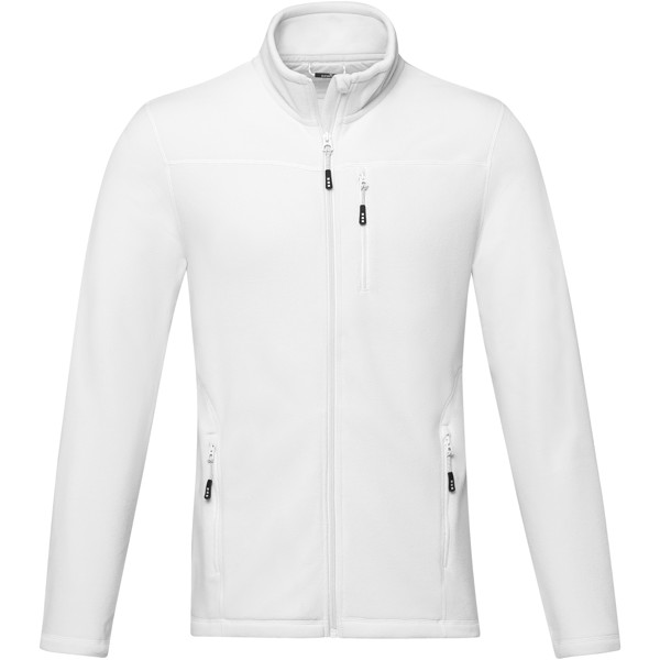 Veste Amber pour homme en polaire recyclée GRS entièrement zippée - Blanc / L