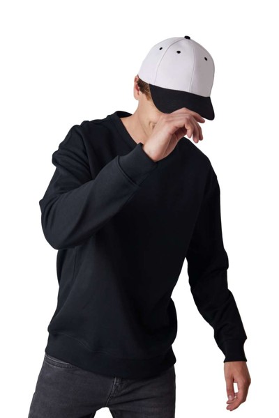 6 Panels Cotton Cap - White / Black