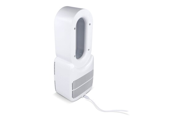 InSideOut Bladeless Soft Wind Fan Brislux with LED Light - White