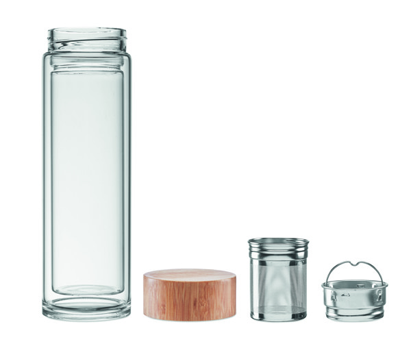 Trinkflasche Glas 400ml Batumi Glass