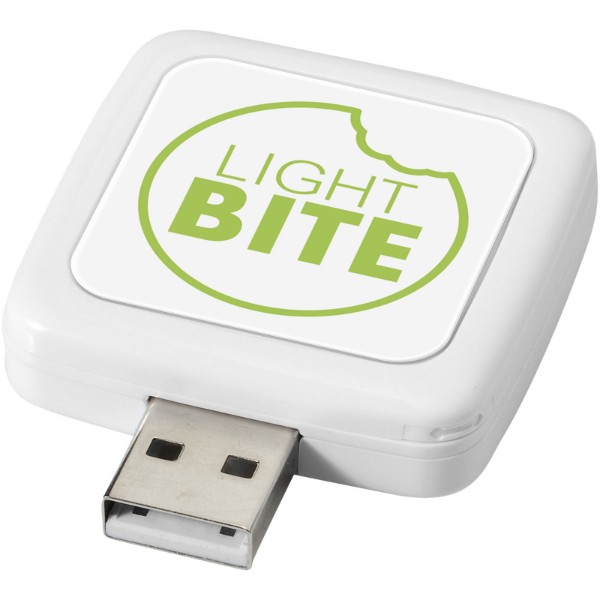 Rotating square USB - White / White / 1GB