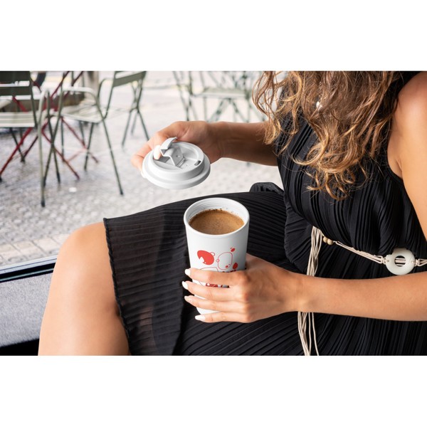 CUPPARI. Cestovní hrnek ze 100% PP - Bílá