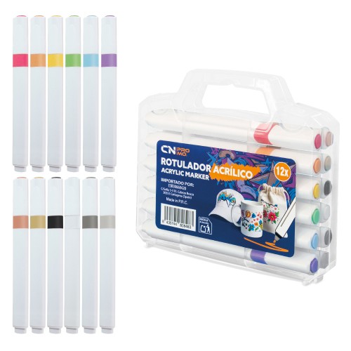 SET OF 12 ACRYLIC MARKERS “KOLORIN”