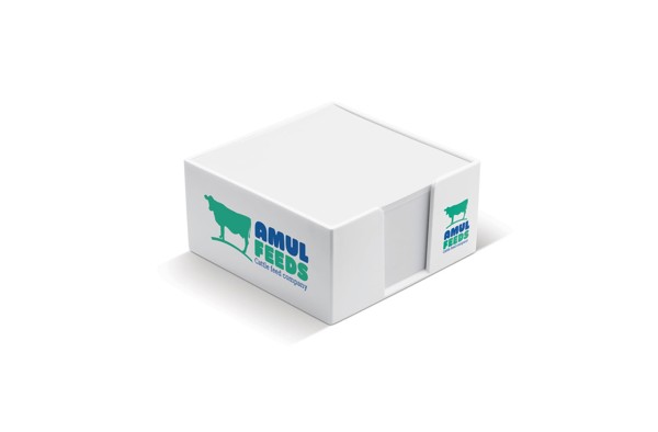 Cube box, 10x10x5cm - White