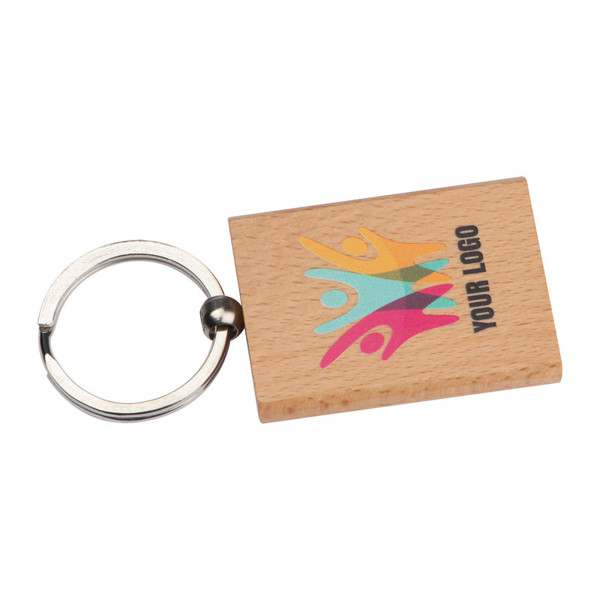 Wood Key Ring Massachusetts