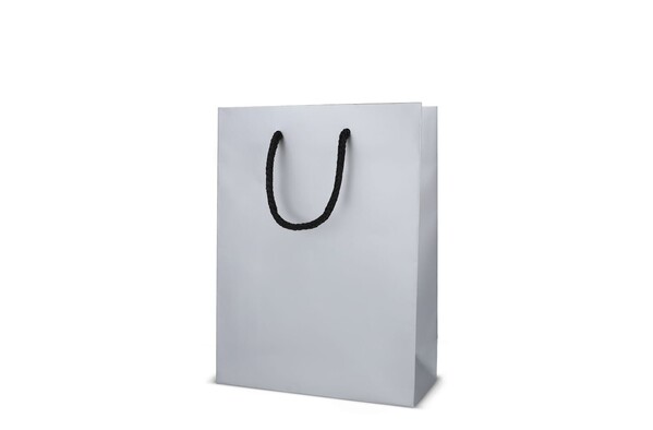 Sac cadeau en papier 18 x 8 x 24cm 200g/m² - Argent