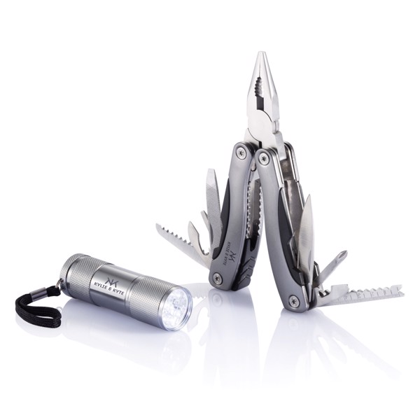 Multitool and torch set - Grey