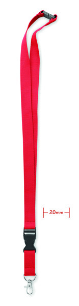 Lanyard cotton 20mm Lannycot - Red