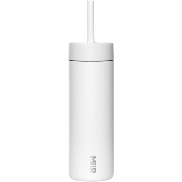 Bouteille d’eau MiiR Sipper de 473 ml avec paille - Blanc