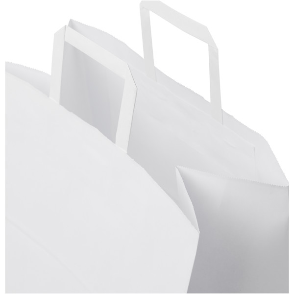 Kraft 80-90 g/m2 paper bag with flat handles - X large - White