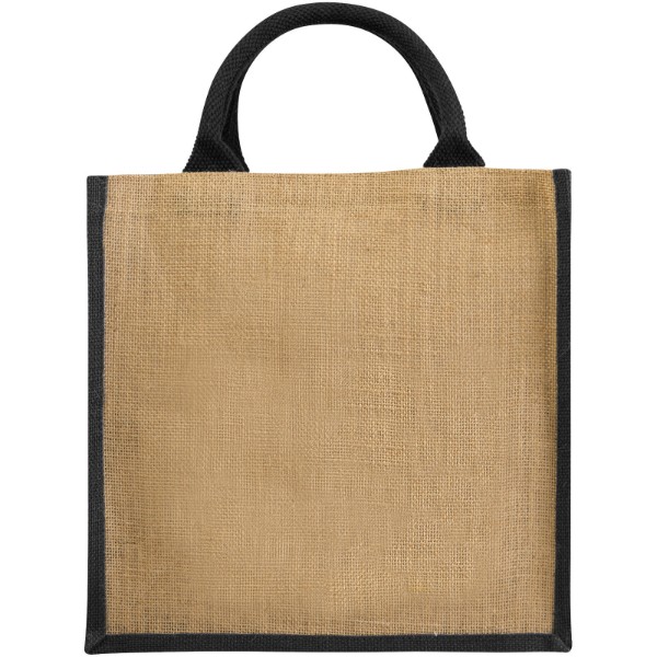 Sac fourre-tout en jute Chennai 16L - Naturel / Noir