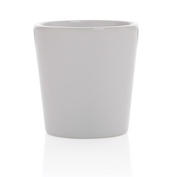 Moderne Keramik Kaffeetasse, 300ml - Weiß / Weiß