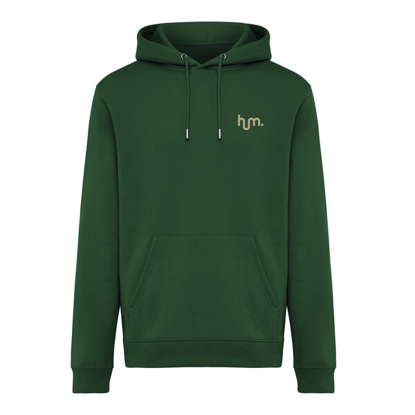 Mikina s kapucí IQONIQ Joshua z recyklované bavlny - Forest Green / XL