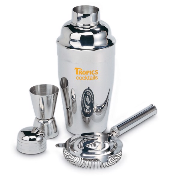 Set za koktajle Fizz, nerjaveče jeklo, 500 ml shaker