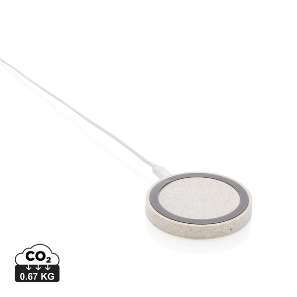 Anvil wireless charger 5W,wheatstraw,Ø70 mm