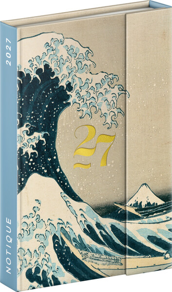 Notique Týdenní Magnetický Diář Katsushika Hokusai 2027, 11 x 16 cm - Východní