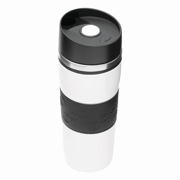 Dvojstenný cestovný termohrnček Arabica - Čierna / Biela
