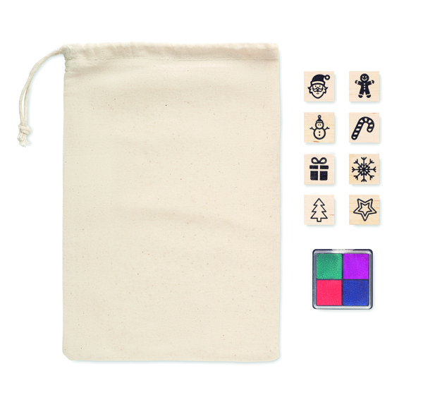 Set de 8 tampons  en bois Stampie