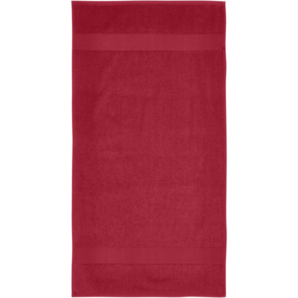 Asciugamano 50 x 100 cm in cotone da 450 g/m² Charlotte - Rosso
