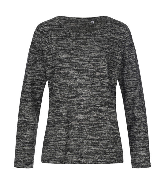 Knit Long Sleeve Women - Dark Grey Melange / M