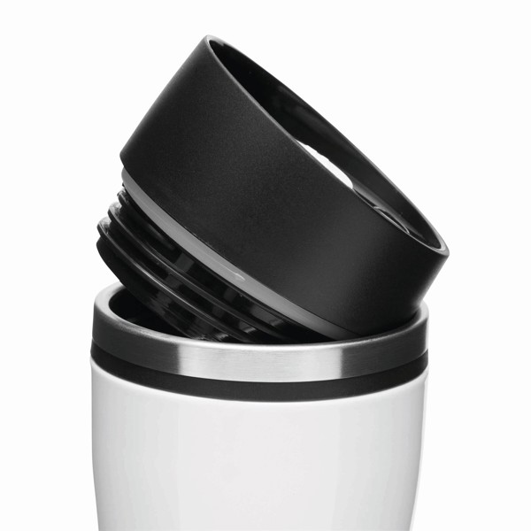 Isolierbecher Arabica - Schwarz / Weiß