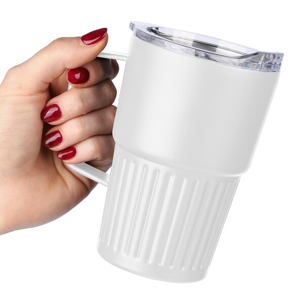Drinking mug Calo | Recycled stainless steel | 450 ml - white