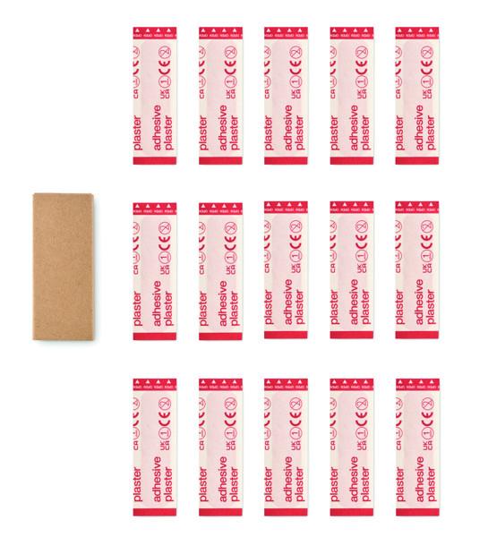 Adhesive plasters Ouch, 15 pcs, recycled paper box