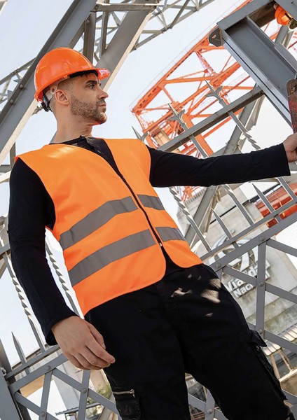 Safety Vest With Zipper "Cologne" - Yellow / 3XL