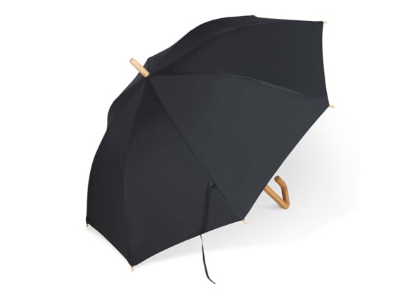 Stick umbrella 23” R-PET auto open - Black