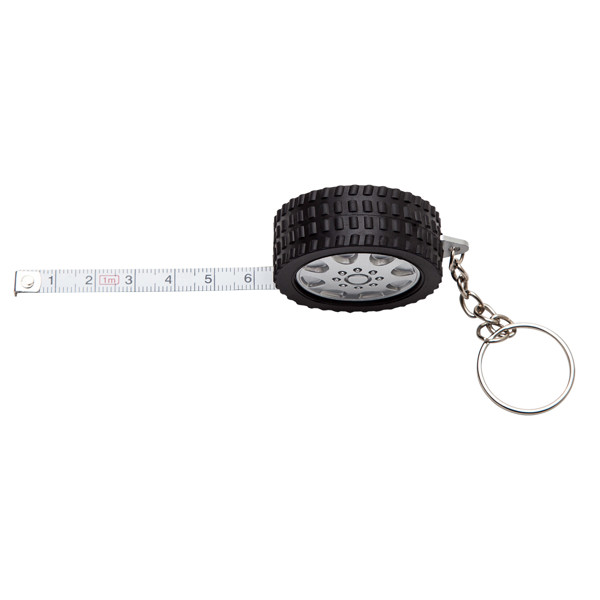 Keyring with 1 m tape measure