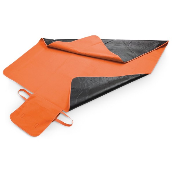 FLEECE. 160 g/m² fleece blanket with handle and strap - Orange