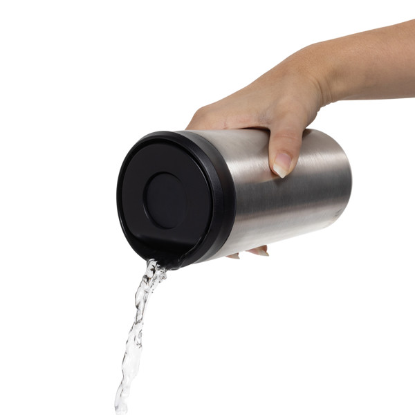 Termohrnek 400ml Avira Alix z RCS recykl. nerezové oceli - Stříbrná