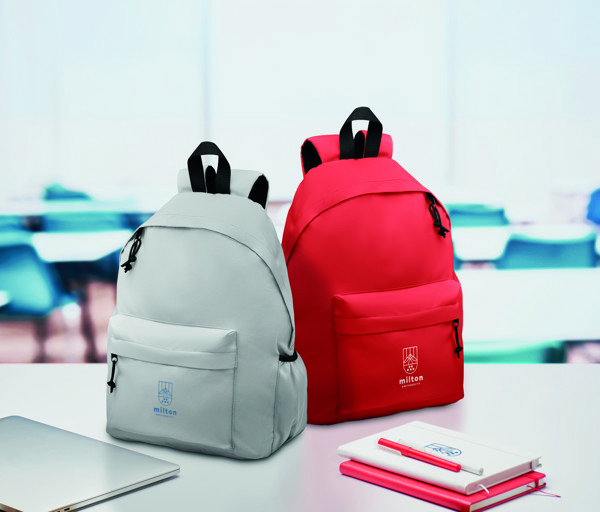 Mochila poliéster RPET 600D Bapal+ - Cinza