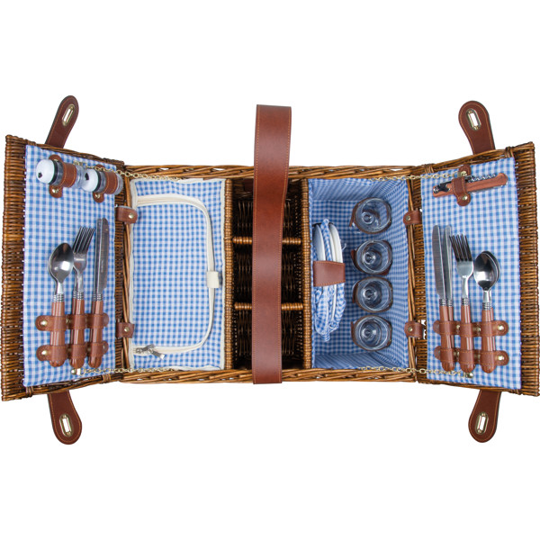 GILLIAN Coș picnic pentru 4 persoane - Brown