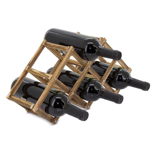 WOODEN BOTTLE RACK 6 BOTTLES "RAK"