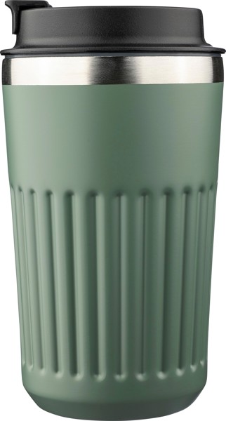 Gerecyclede roestvrijstalen reismok (400 ml) Chiara - wit