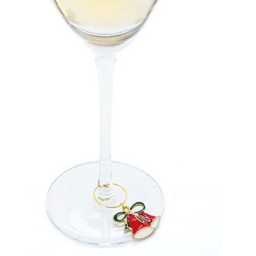 SET OF 6 CHRISTMAS GLASS-MARKER RINGS "BRINDIS"