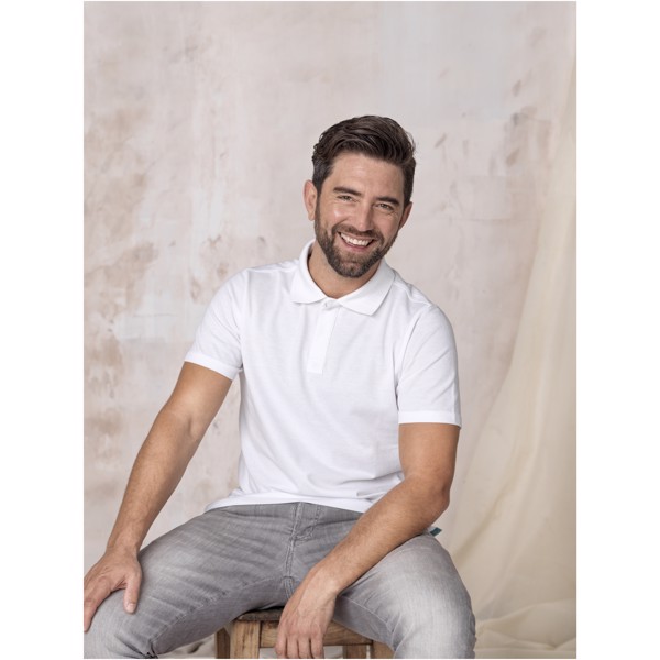Graphite Poloshirt aus Bio-Baumwolle für Herren - weiss / M