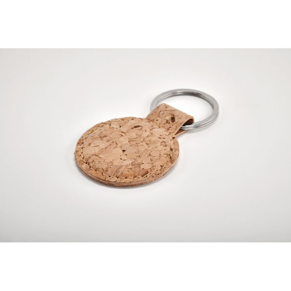 Porte-clés rond en liège Cincin